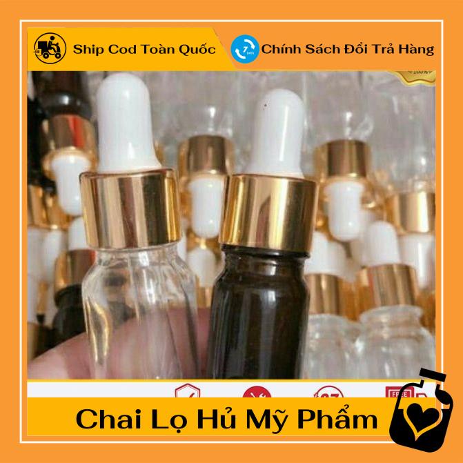 Lọ Chiết Serum ❤ TOP GIÁ RẺ ❤ [5ml/10ml] Lọ chiết tinh dầu bóp giọt Khoen Vàng chiết serum , phụ kiện du lịch