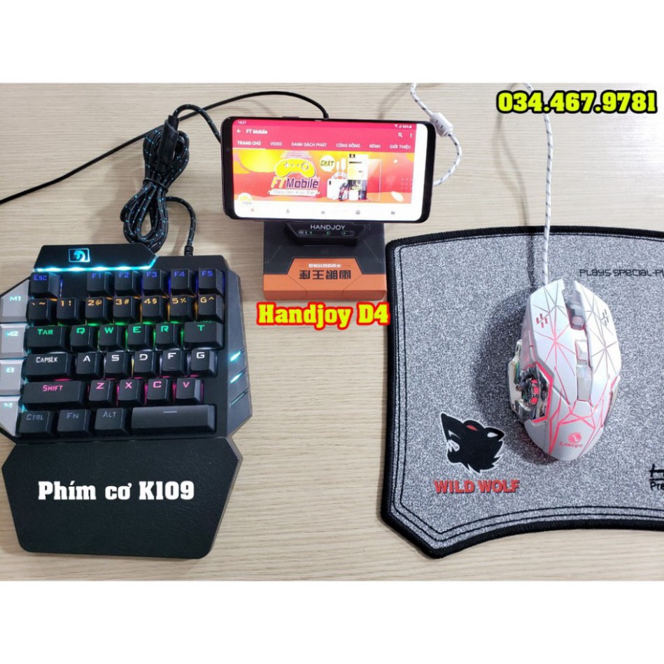 GIÁ GIẬT MINH Handjoy D4 | Bộ Chuyển đổi chơi game bàn phím chuột dành cho điện thoại máy tính bảng GIÁ GIẬT MINH