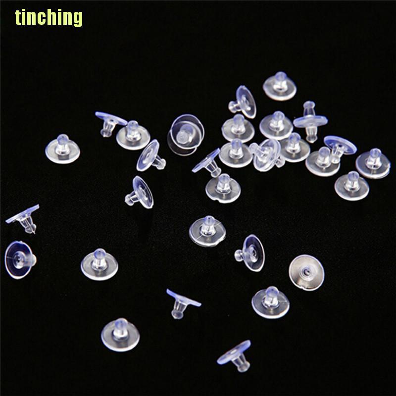 Bộ 50 Bông Tai Silicon Mềm Kèm Giá Đỡ Tiện Dụng