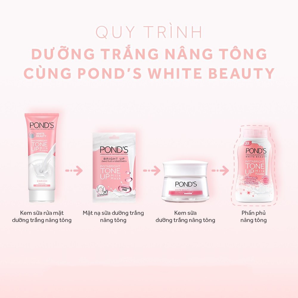 Phấn phủ Pond White Beauty 40g, nâng tone da, giúp trắng sáng tự nhiên.