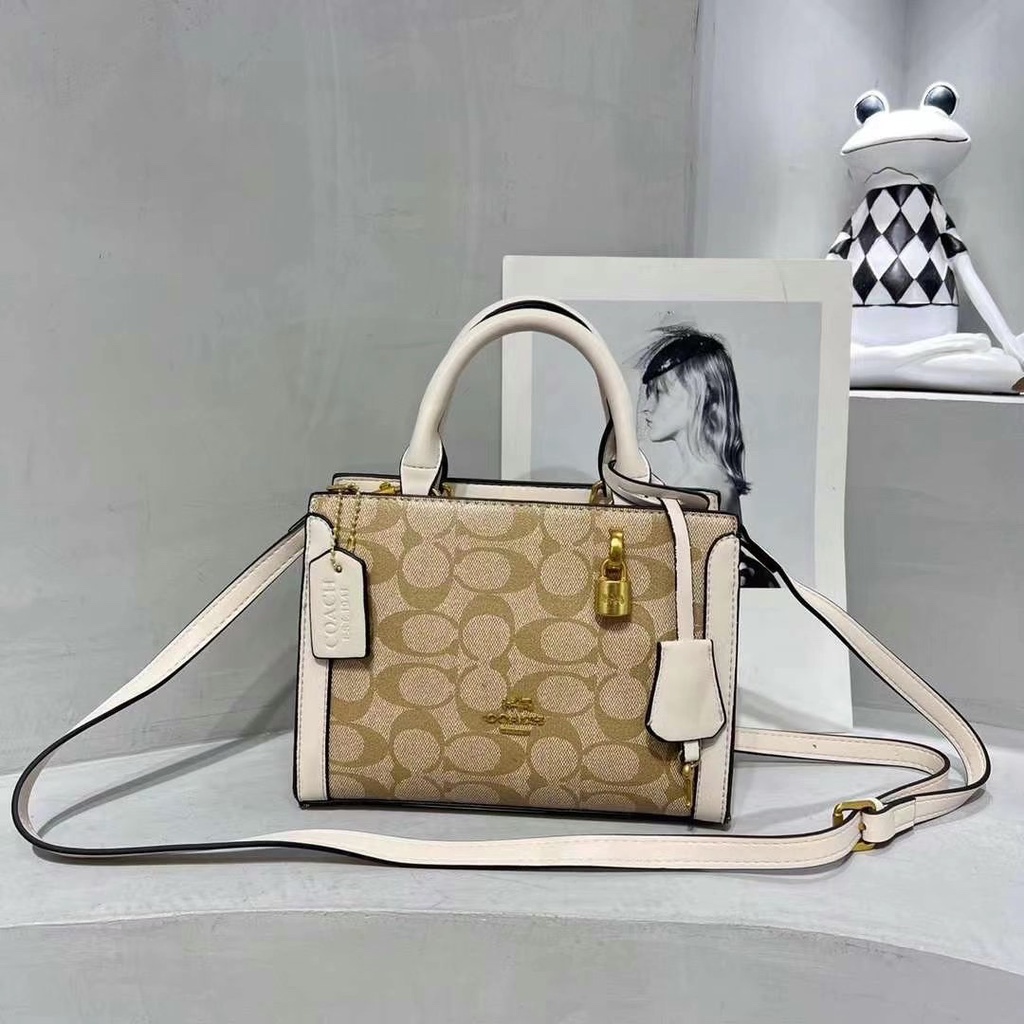 COACH Túi Xách Da Thật Thời Trang Sang Trọng Cho Nữ