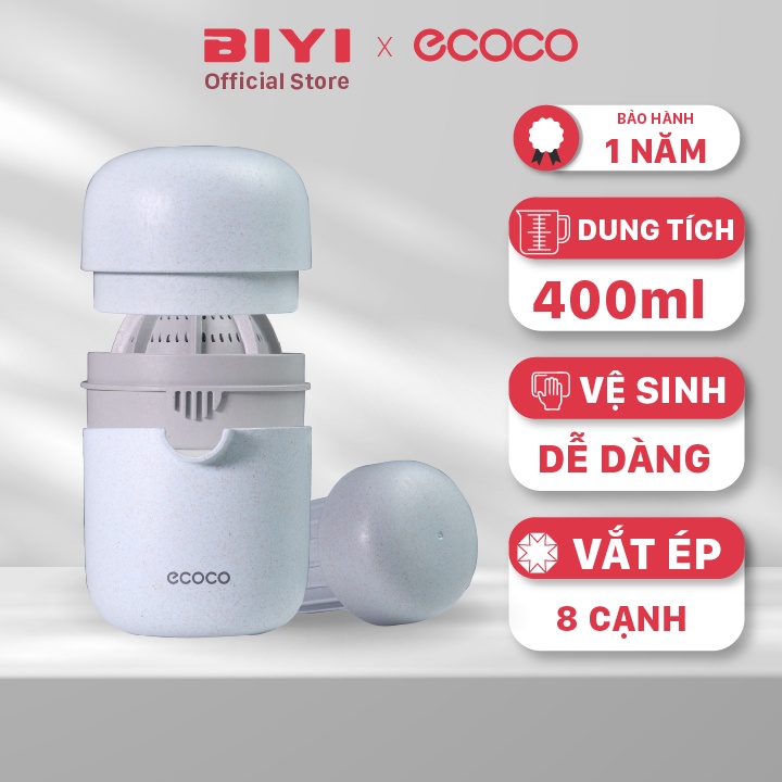 Dụng Cụ Ép Cam Mini 400ml Thủ Công Ecoco, Ép Hoa Quả Cầm Tay Tiện Ích - Bảo Hành 12 Tháng