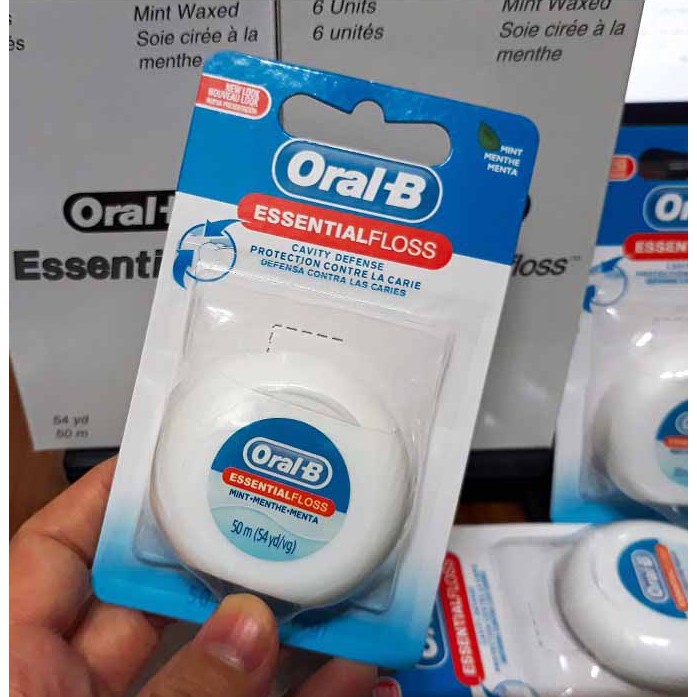 Chỉ nha khoa Oral B Essential Floss 50m [Hàng Mỹ]