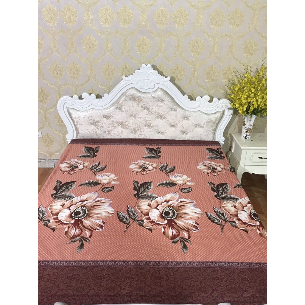 Sỉ ga chống thấm cotton có họa tiết -hoa pink