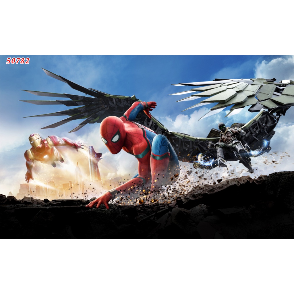 Tranh Dán Tường Phòng Trẻ Em đẹp NGƯỜI NHỆN lung linh, hình ảnh chân thực