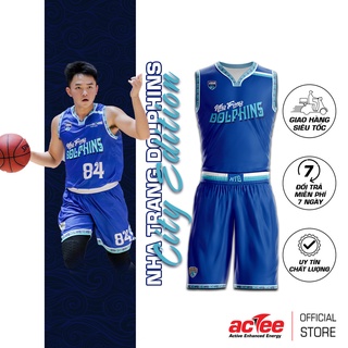 Bộ bóng rổ Actee NT Dolphins màu Xanh VBA 2021