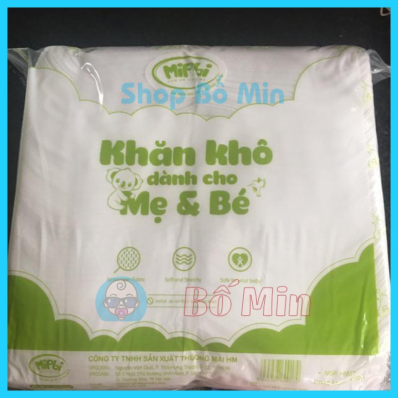 Khăn vải khô đa năng Mipbi loại bản to (600g/Gói)[ Shop Bố Min ]