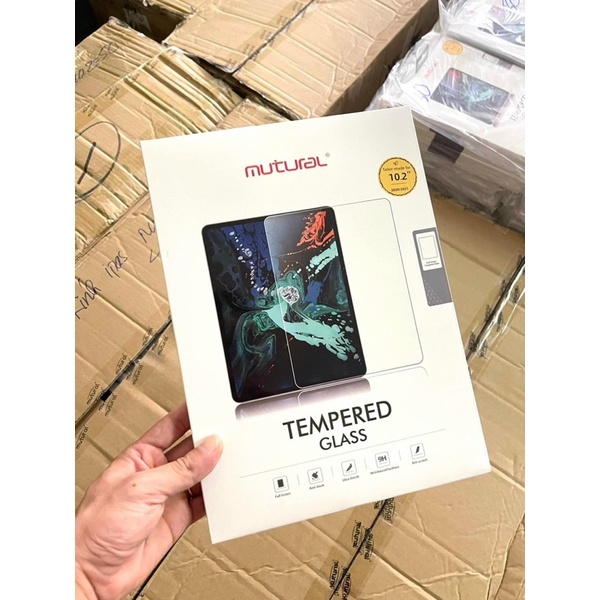 Kính Cường Lực Chống Bám Vân Tay Ipad Mini 6, Air 1,2,3,4 10.2, 10.5, 10.9, 11, 12.9inch Hãng Mutural Siêu Đẹp