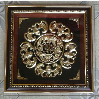Tranh dơi ngũ phúc đồng 40x40