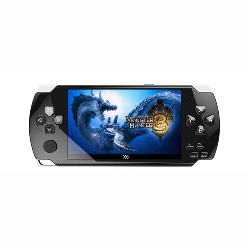 Máy Chơi Game Điện Tử X6/Tay Cầm Chơi Game Retro Máy Chơi Game Cầm Tay Màn Hình Lớn 4.0 Inch Cho Psp Màu Đen.