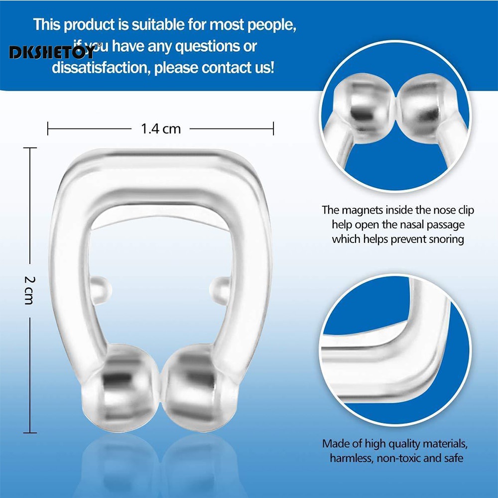 Bộ 4 Kẹp Mũi Chống Ngáy Bằng Silicone Có Nam Châm