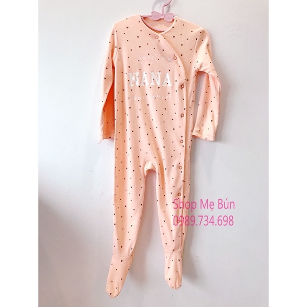 Bộ liền thân cotton cho bé, bodysleep bé trai bé gái hàng xuất dư xịn