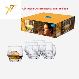 Cốc thủy tinh Ocean Charisma Rock 340ml (Bộ 6 chiếc)