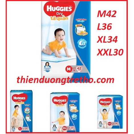 Tã quần HUGGIES DRY M42/L38/XL34/XXL30