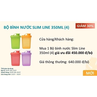 Tasty set Bình nước slim line pitcher 2L / 1L / 350ml tupperware