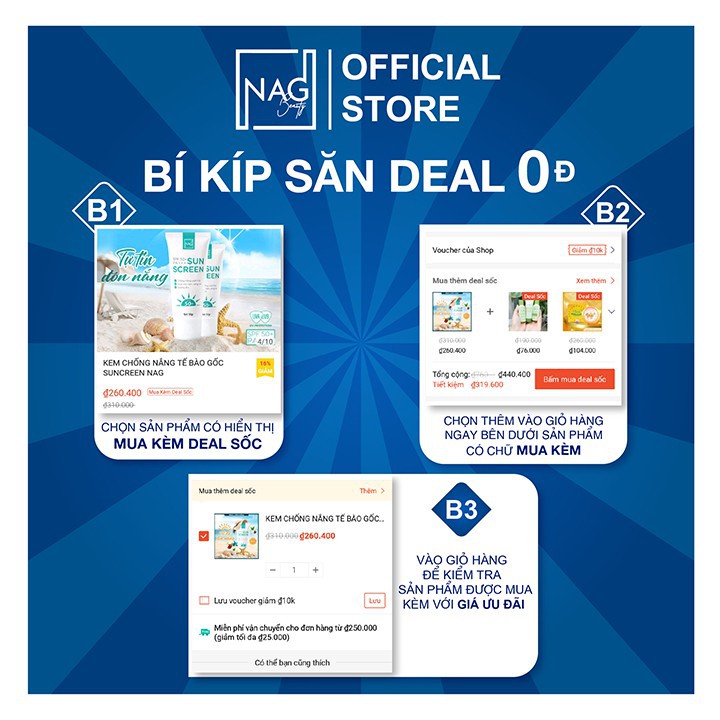 Kem chống nắng SUNSCREEN tính chất vật lý dưỡng trắng da cho cả da dầu mụn SPF50+ | BigBuy360 - bigbuy360.vn