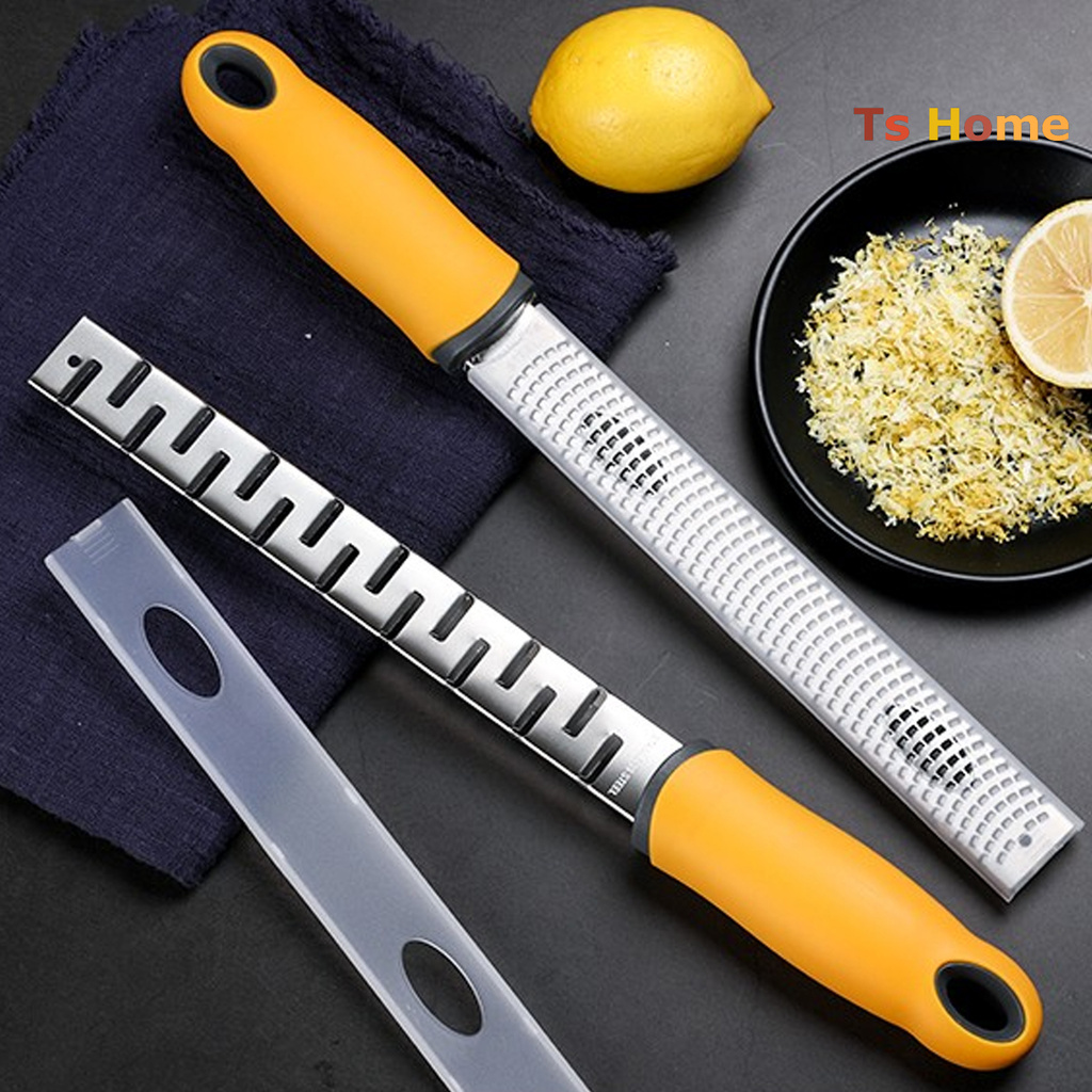 [TS] Cheese Grater Razor-sharp Blade Rust-proof Stainless Steel Rubber Handle Lemon Planer for Baking