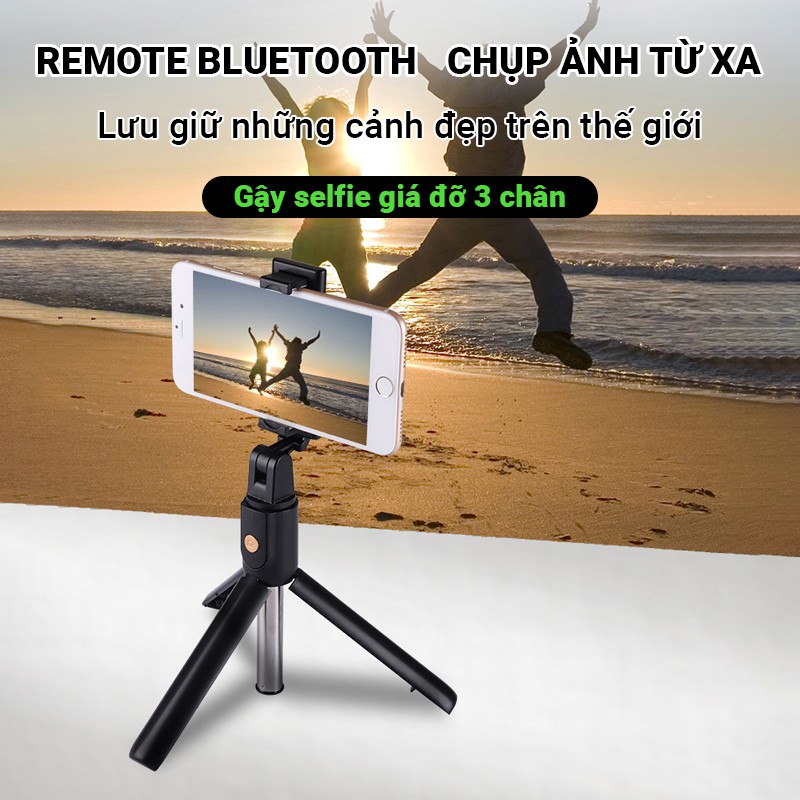 Gậy Chụp Ảnh Tự Sướng Bluetooth Không Dây K07 Có Thể Kéo Dài Đến 100cm Và Điều Khiển Từ Xa - Xoay được ngang dọc | WebRaoVat - webraovat.net.vn