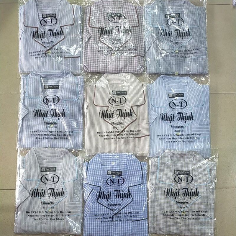 [ẢNH THẬT] Pijama nam, bộ ngủ nam trung niên Nhật Thịnh dài tay, ngắn tay quần dài chất kate mềm mịn, thoáng mát