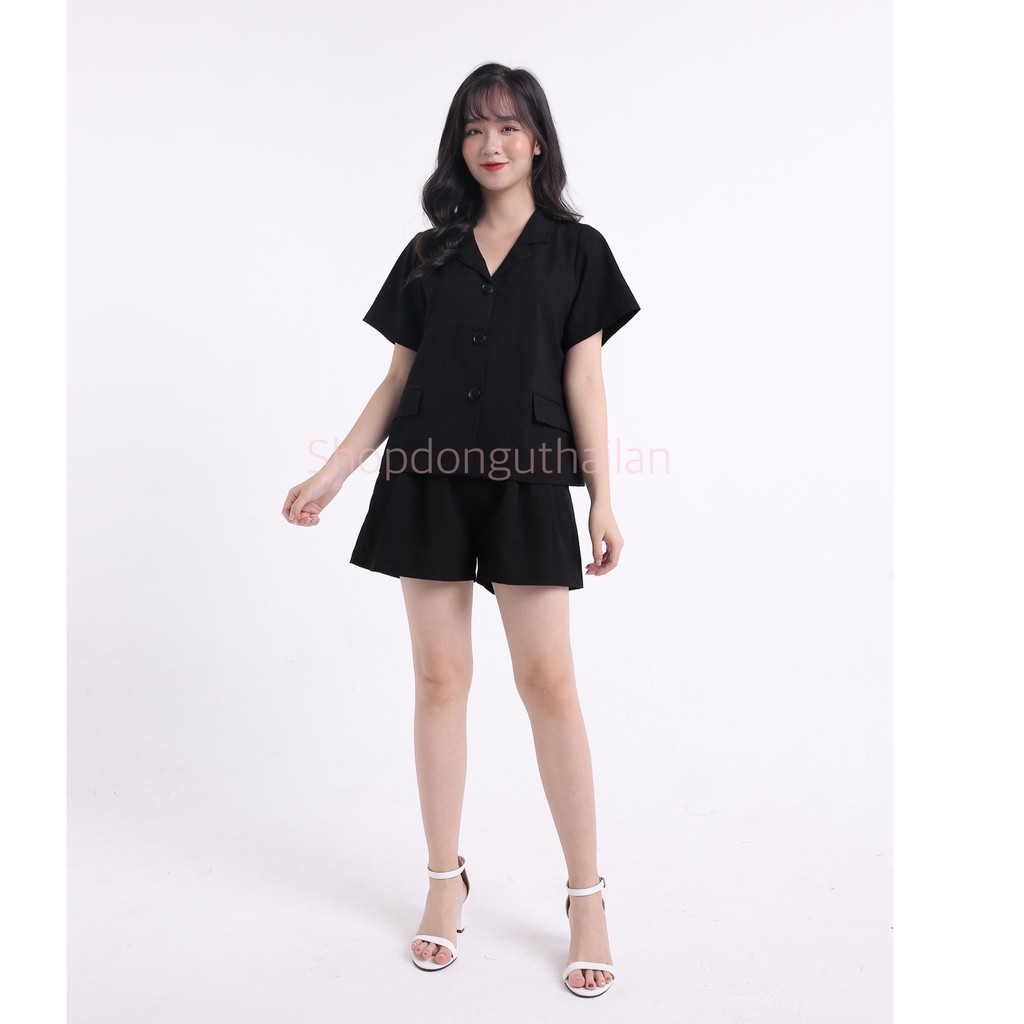 Set Áo Vest Đũi Mix Quần Sooc Ống Rộng | BigBuy360 - bigbuy360.vn