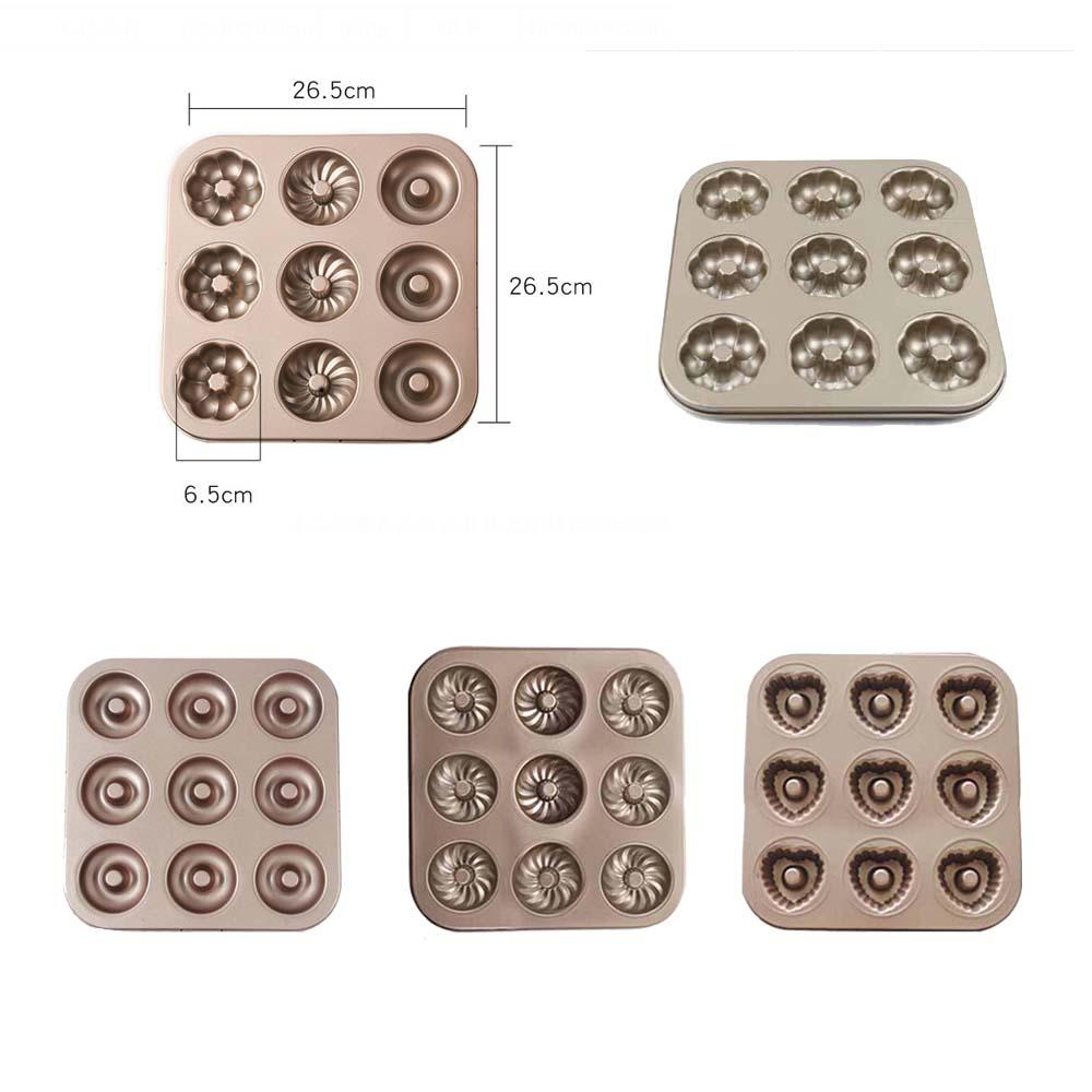 AUGUSTINA Khuôn Làm Bánh Donut Bằng Thép Carbon Chống Dính An Toàn