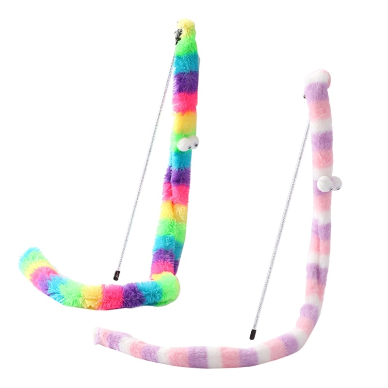 Gậy Trêu Mèo Phối Lông Có Chuông Vui Nhộn