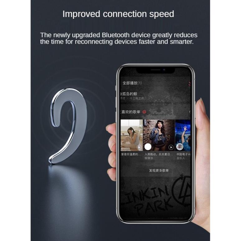 Tai nghe bluetooth Thế Hệ Mới 2021 - Thiết Kế Móc Vành Tai - Đi Xe Máy - Tránh Giảm Đau Tai - Trẻ Trung Năng Động