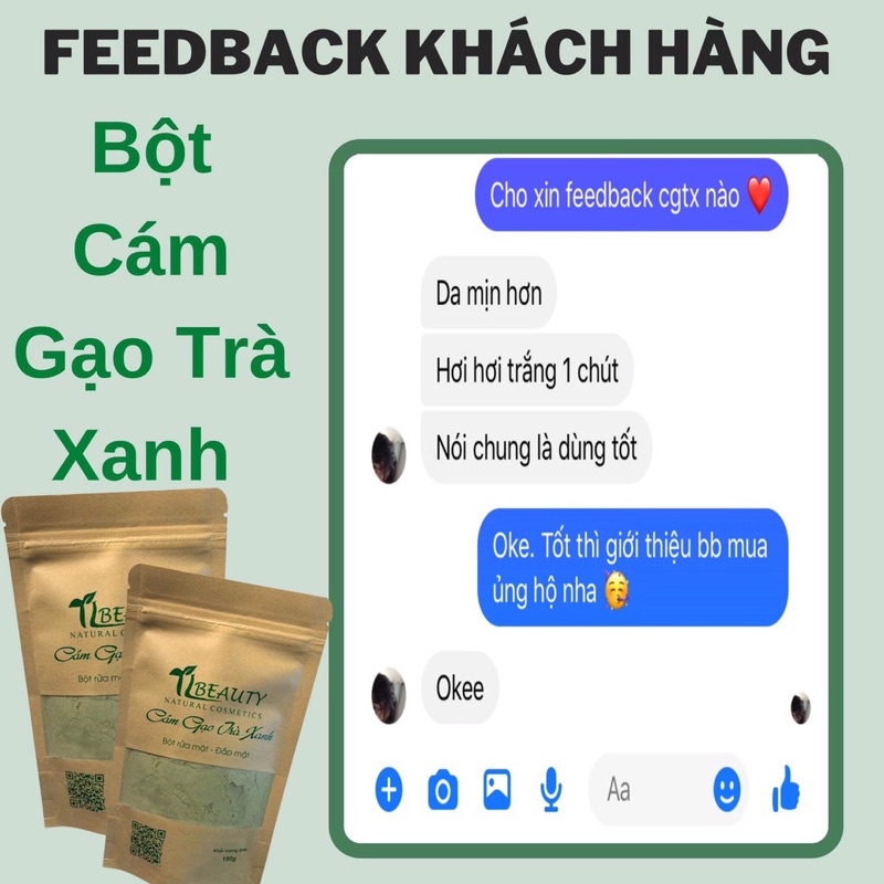 Bột Cám Gạo Trà Xanh