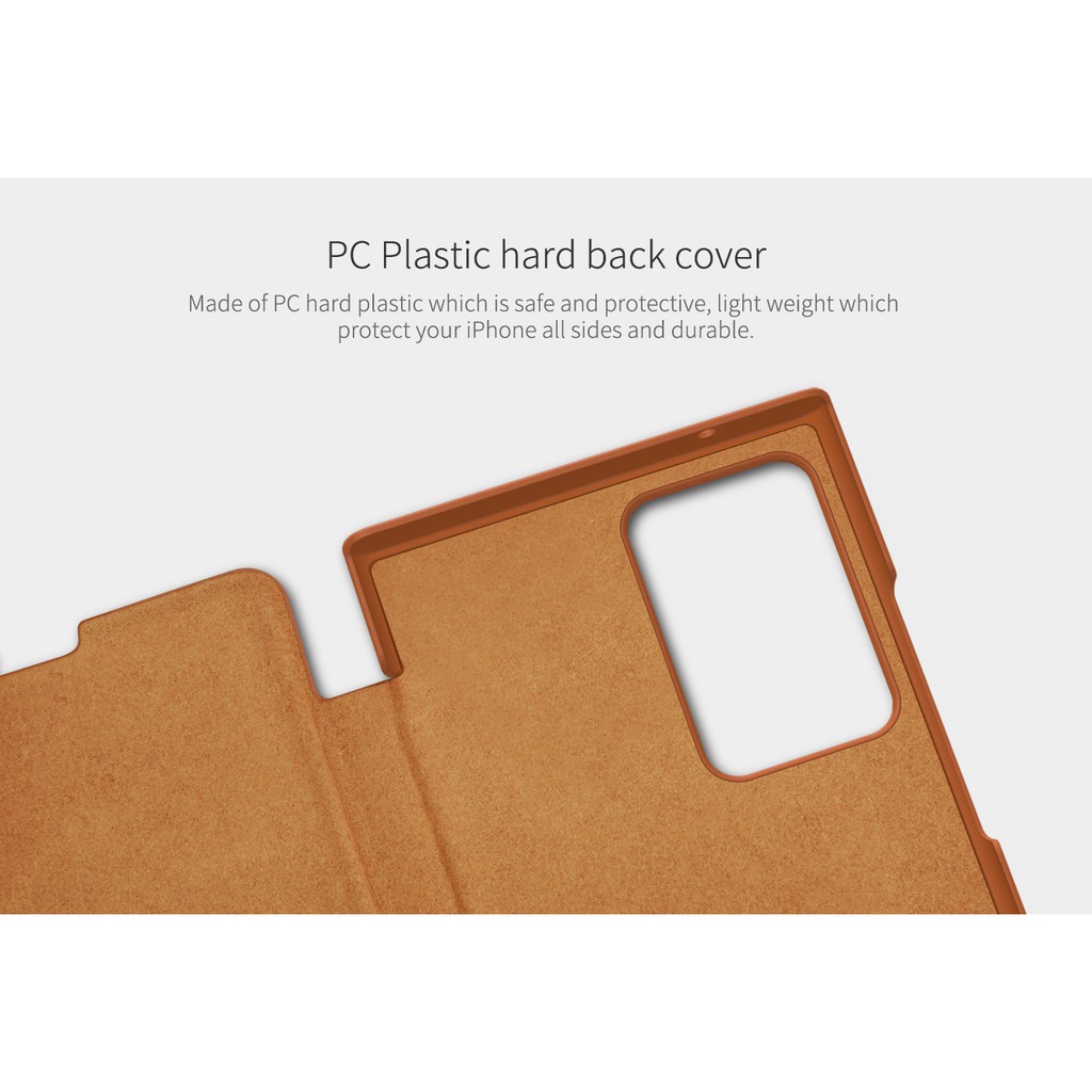 Bao da bò Nillkin Qin Samsung Galaxy Note 20 Ultra đẹp chống bám vân tay | BigBuy360 - bigbuy360.vn