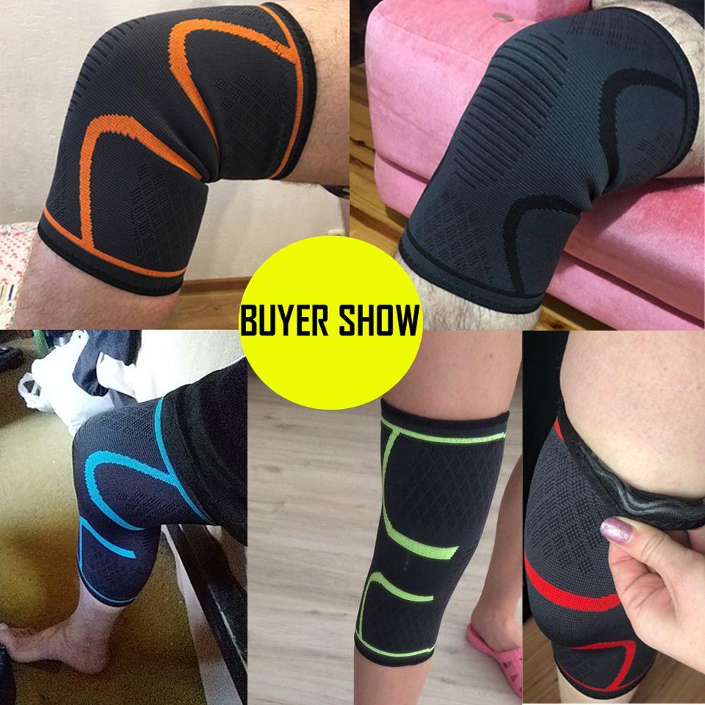Đệm Bảo Vệ Đầu Gối Bằng Nylon Co Giãn Hỗ Trợ Chấn Thương Khi Chơi Thể Thao