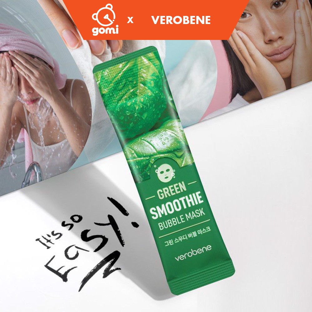 Mặt Nạ Sủi Bọt Verobene Smoothie Bubbble Mask (Hộp 10 gói) GomiStore