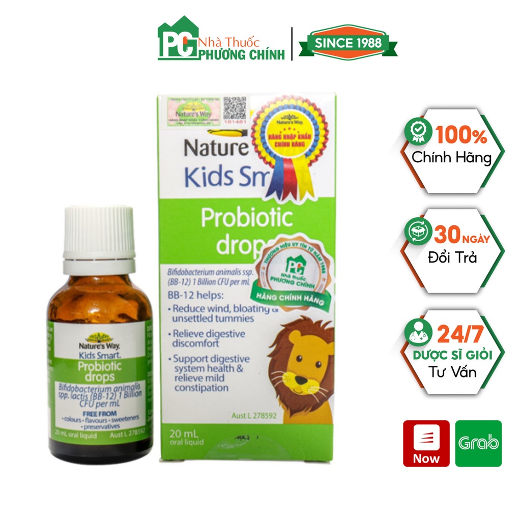 Men Vi Sinh Cho Bé Nature's Way Kids Smart Drops Probiotic 20ml