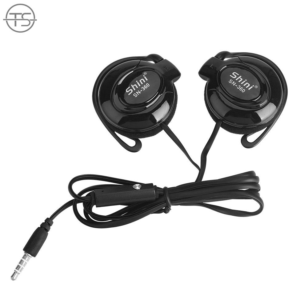 SONG Shini360 Wired Headphone Ear Hook with Mic 3.5mm Computer Running Portable