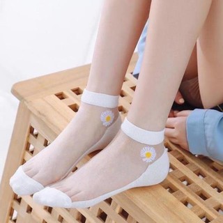 Túi 10 đôi tất lưới ren hoa cúc