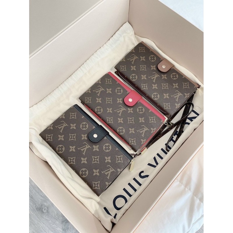 Ví Clutch W266-20 LV da đẹp hàng đẹp 3 màu
