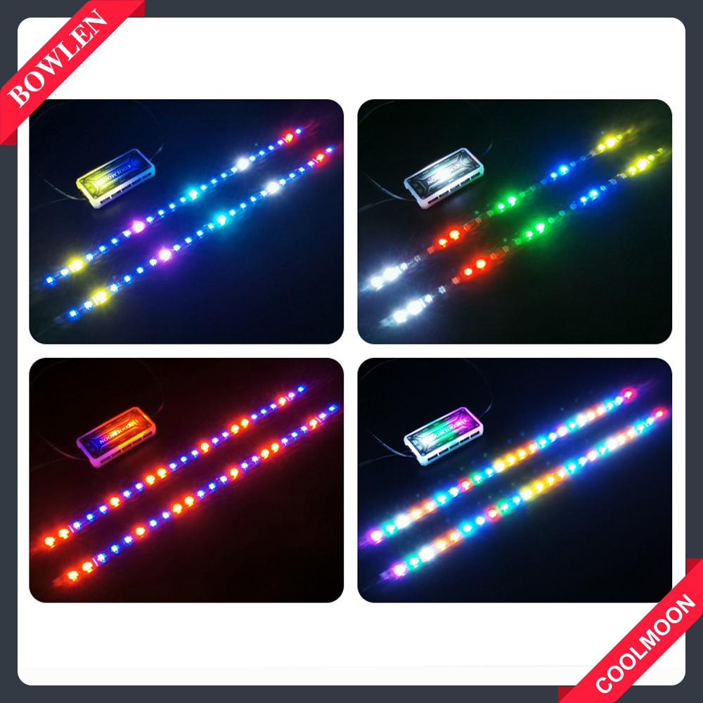 Dây Led RGB Coolmoon - Phiên bản từ tính dài 40cm - Đồng bộ Hub Coolmoon