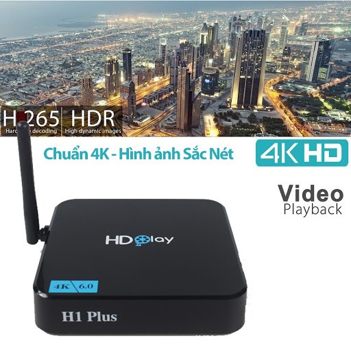 Android Tivi Box HDPlay H1PLUS, Android 7.1.2, Giao diện HDPlay, tìm kiếm giọng nói (thanh lý)