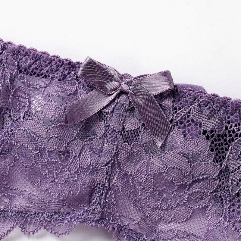 Đai quần lót VARSBABY N054 phối ren màu đen/ đỏ rượu vang/ tím quyến rũ thời trang cho nữ