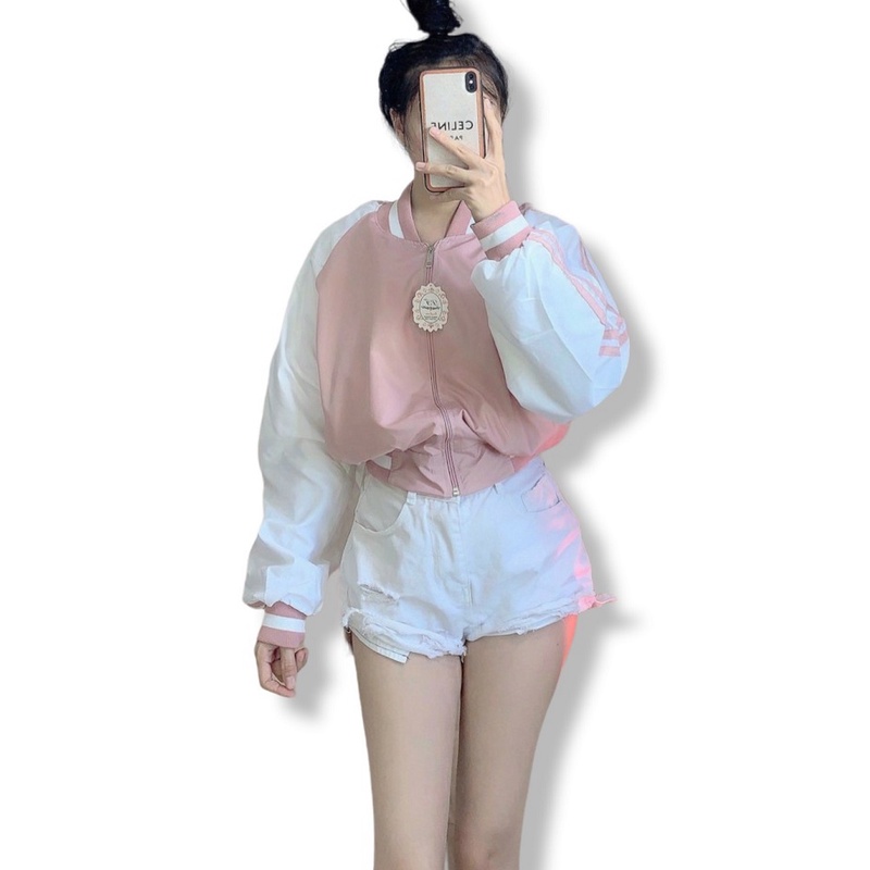 Áo Khoác Bomber Nữ Sọc Tay [ HÌNH THẬT SP ] - ĐĂNG QUANG CLOTHER