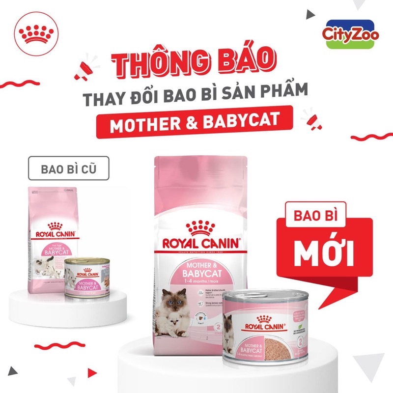 Hạt Royal Canin Mother &amp; Babycat - Thức Ăn Hạt Cho Mèo Mẹ Mang Thai &amp; Mèo Con