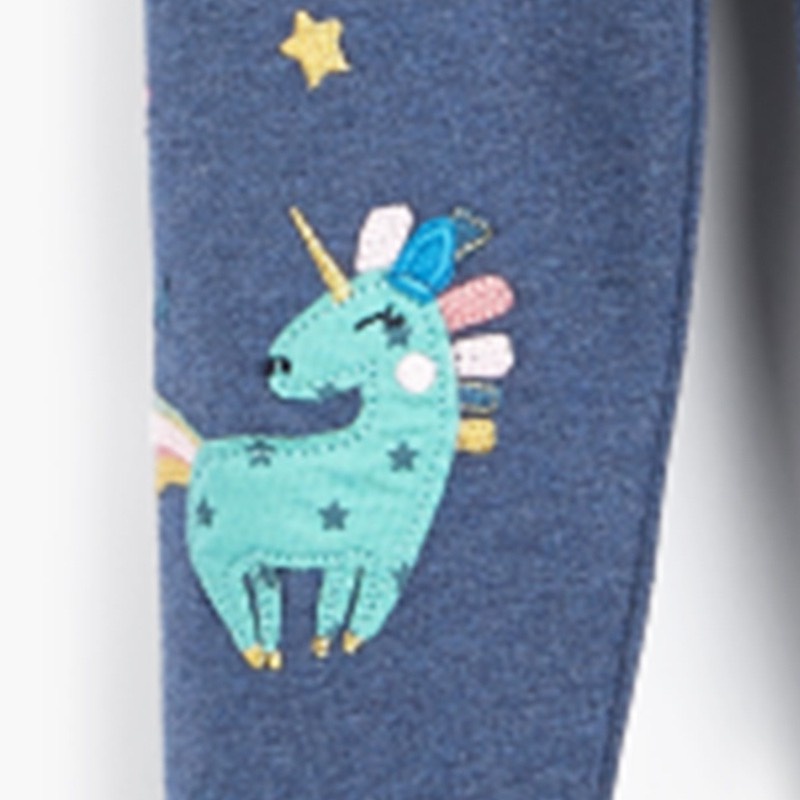 Quần legging Malwee xanh pony sao MW5818 cho bé gái 2-8 - Little Maven Official Store