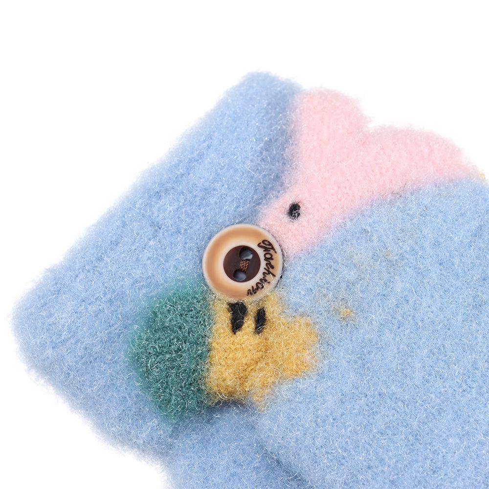 Găng Tay Nửa Ngón Hình Thú Dễ Thương Dày Dặn Ấm Áp MIHAN1