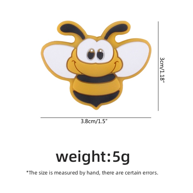 1 Đồ Chơi Hạt Silicon Không BPA Hình Chú Ong Hoạt Hình Dành Cho Bé Mọc Răng DIY