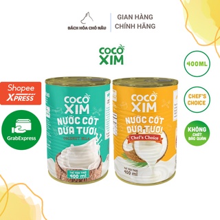 🛵 giao hỏa tốc 🔥 nước cốt dừa tươi 12% béo / nước cốt dừa chef's choice cocoxim 400ml/hộp