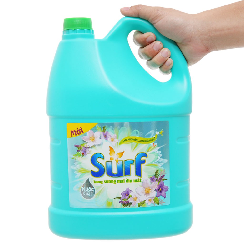Nước Giặt Surf Hương Sương Mai Dịu Mát Túi 3,8kg (Sạch nhẹ nhàng, thơm mát cỏ hoa)