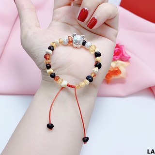 VÒNG HỔ PHÁCH MIX CON GIÁP BẠC CHO BÉ