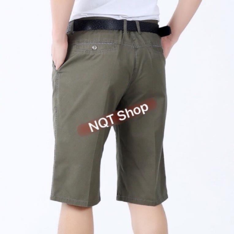 Quần Short Ngố Thô Kaki Nam Trung Niên Trung Tuổi Cao Cấp  ྇