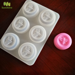Khuôn silicon 6 ngăn làm xà phòng hình con ong