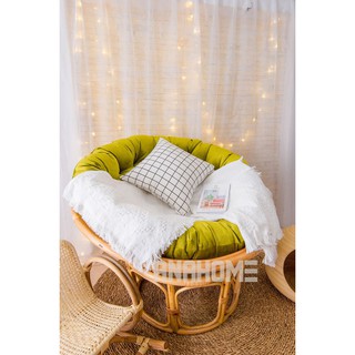 Ghế Mây PAPASAN Rộng 100cm Bản Đặc Biệt ĐỆM 110CM (chọn màu nhắn tin shop)