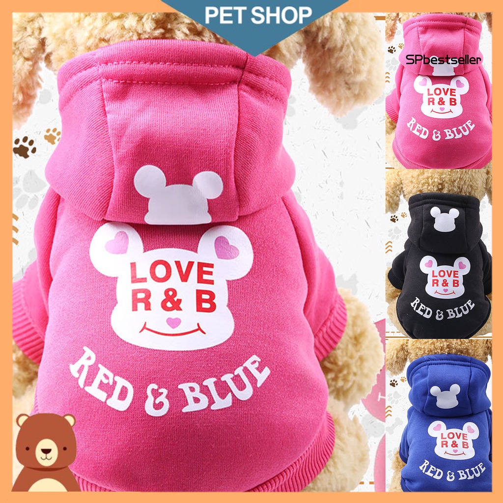 Áo Hoodie Dày Dặn Giữ Ấm In Họa Tiết Thời Trang Cho Thú Cưng